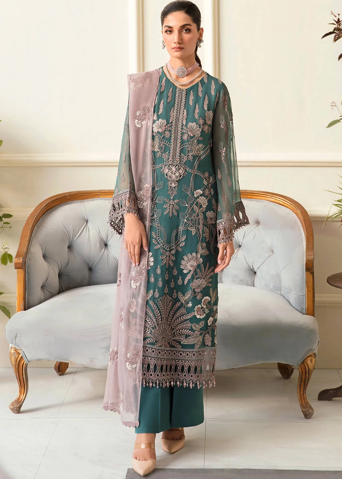 Buy Chiffon Dress S-1209 online in Pakistan